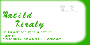 matild kiraly business card