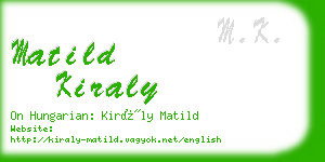 matild kiraly business card